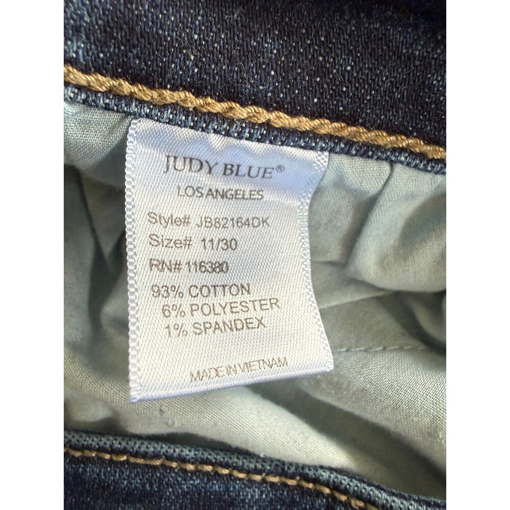 Judy Blue Mid Rise Straight Fit Jeans, Size 11/30  Stretch - Picture 5 of 6